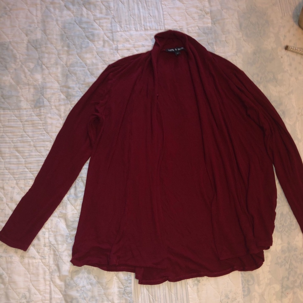 Red cardigan in size small